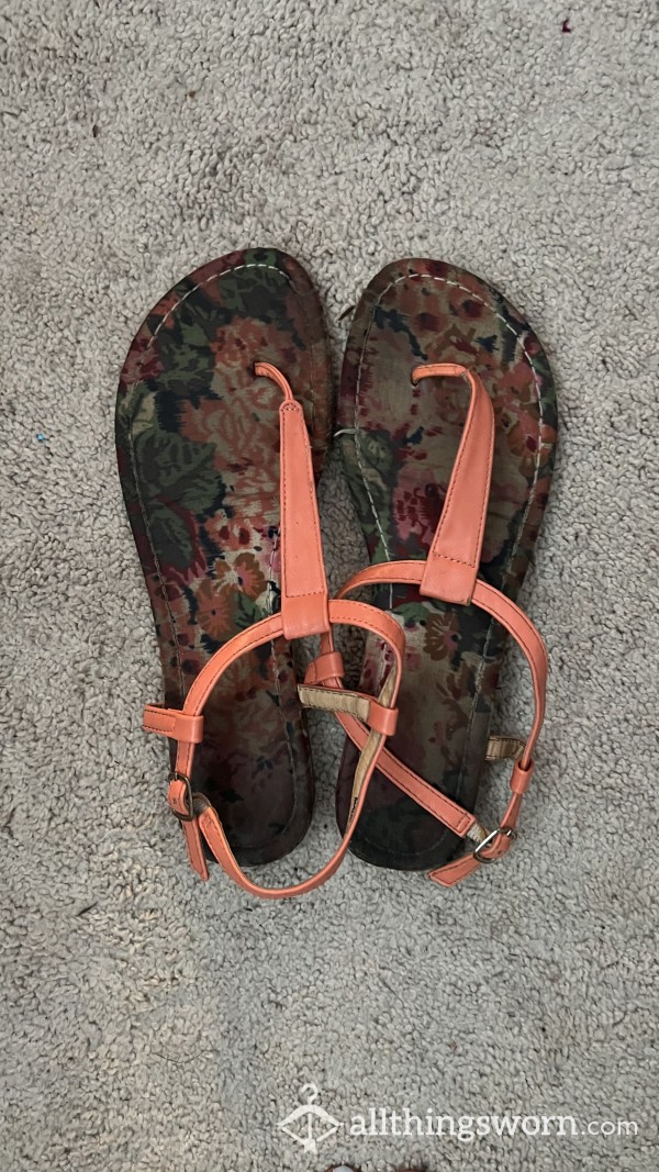 Sweaty Coral Sandals US 9