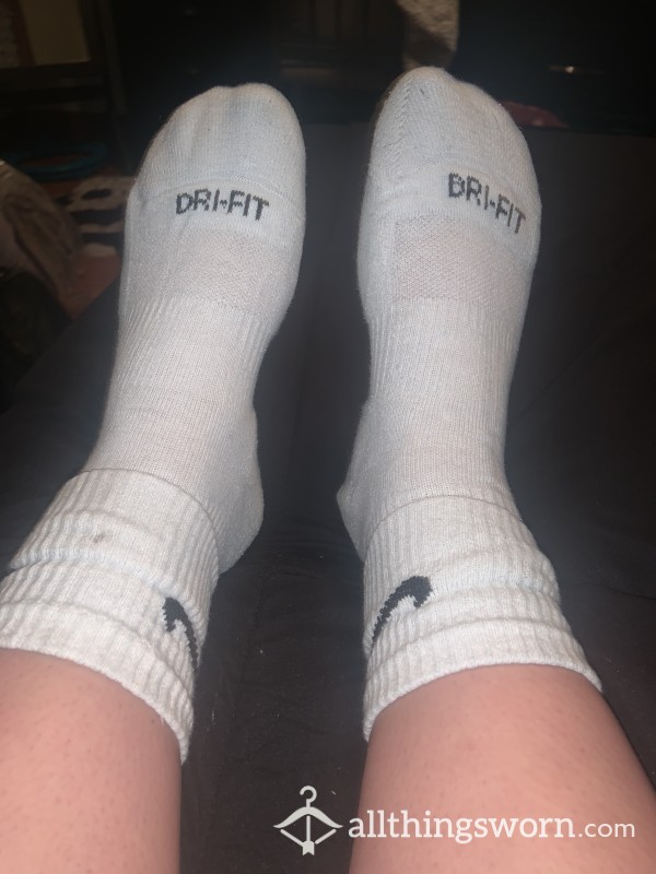 Sweaty Gym Socks (White Nike)