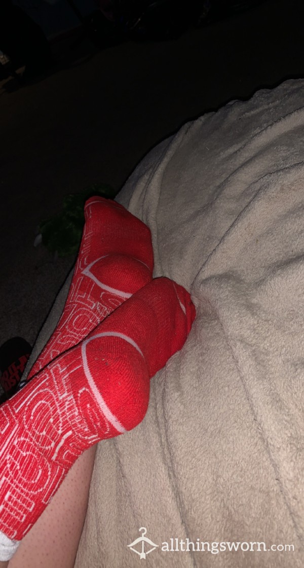 Sweaty Mid-calf Work Socks (red)