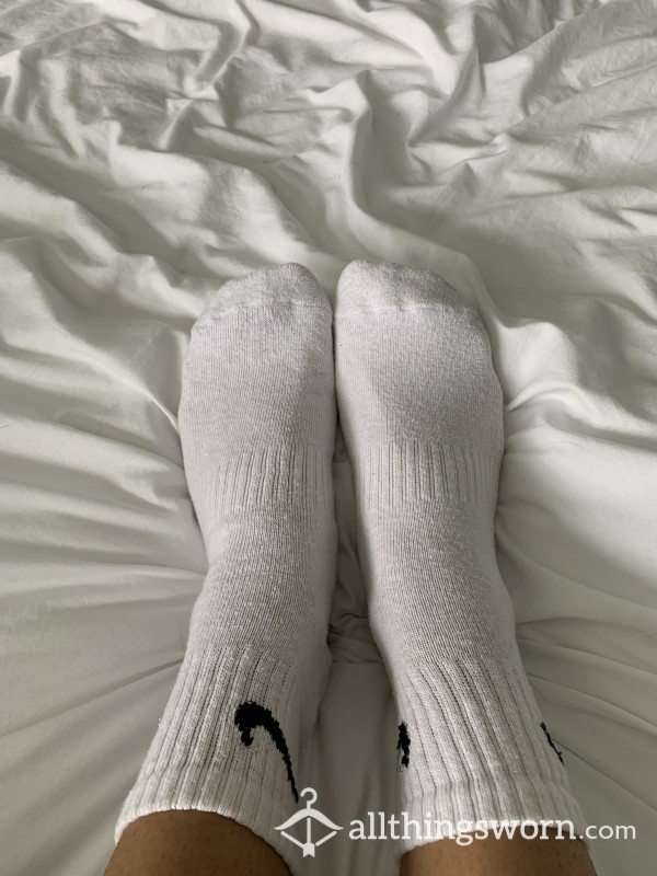 Smelly Sweaty White Nike Ankle Socks