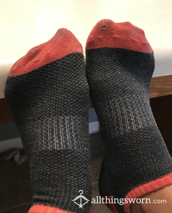 Well Worn Gray Socks With Holes