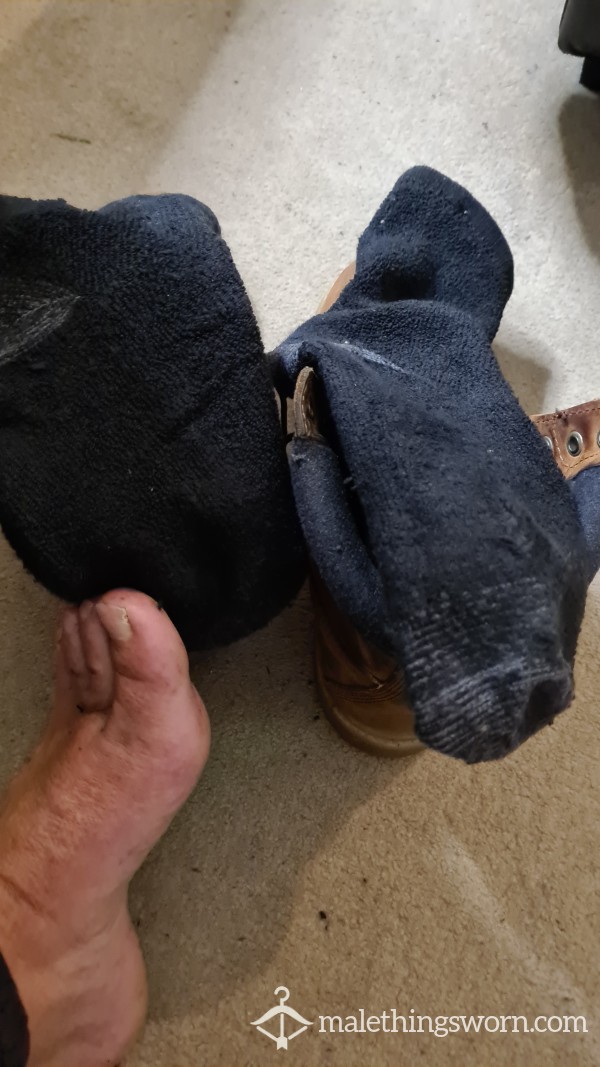Sweaty Socks Worn All Day In Boots!