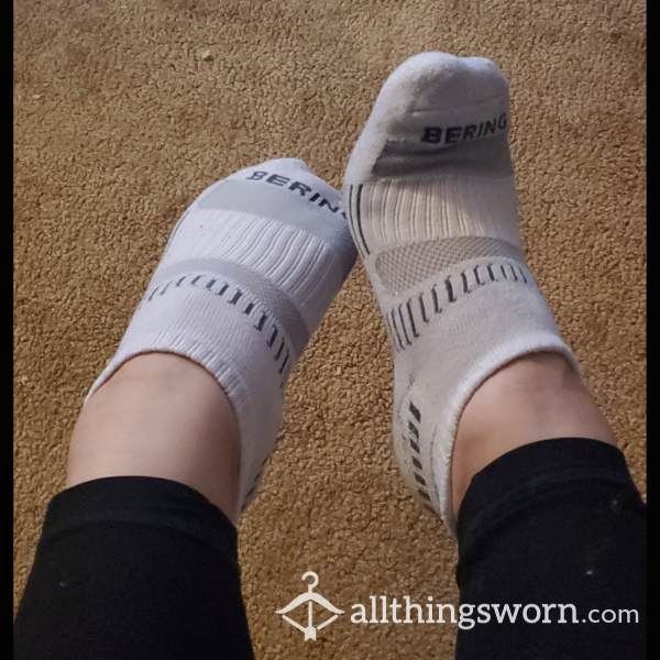 Sweaty, Stinky White Ankle Socks From Tomorrow's Gym Session!
