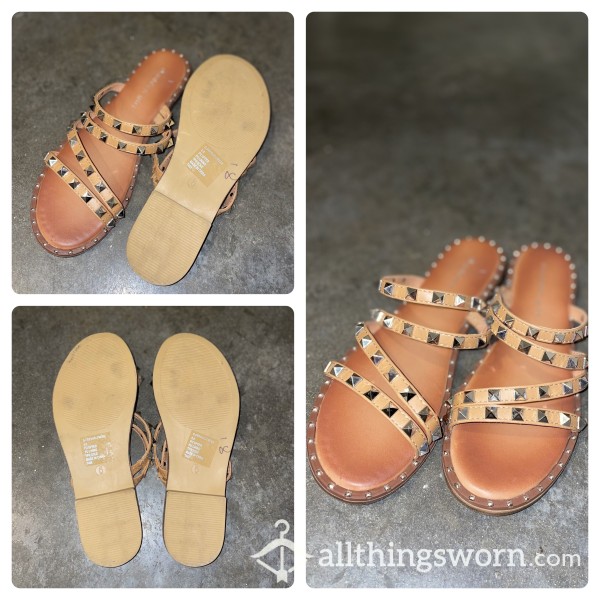 Sweaty Used Small Studded Sandals