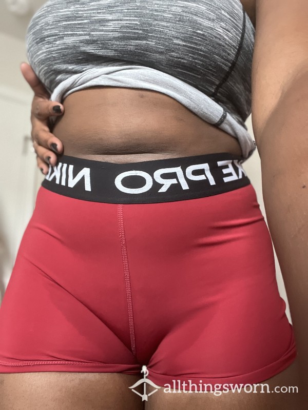 Sweaty Well-Worn Nike Pro Gym Shorts