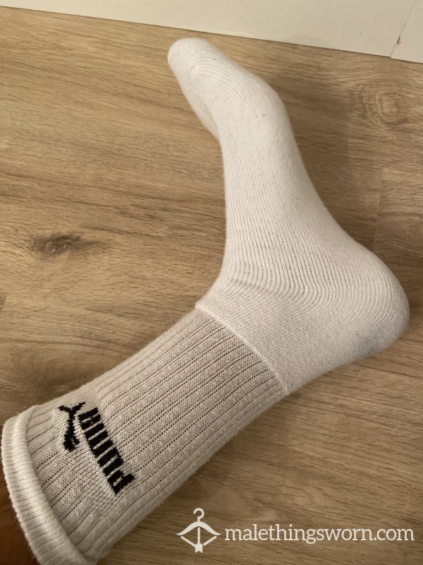 Sweaty White Socks (size 13)