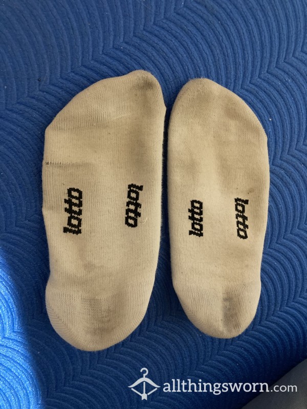 Sweaty White Socks W Footprints Worn For 24hours