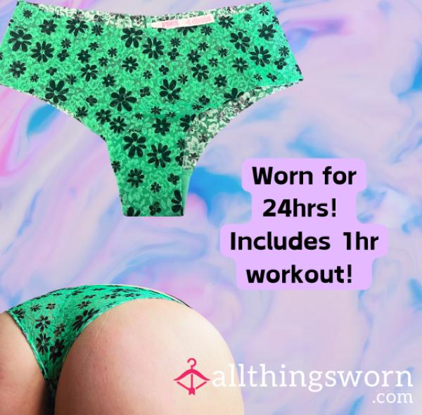 Sweaty Workout Worn Cheeky Panty💦