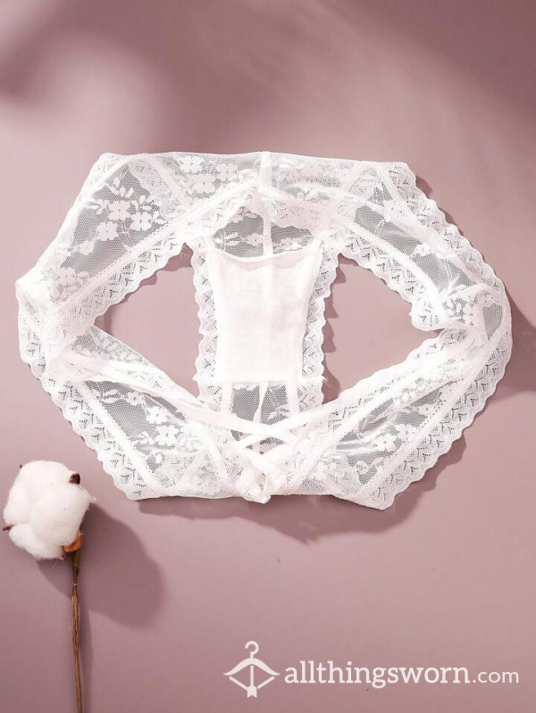 Naughty White Lace Panty