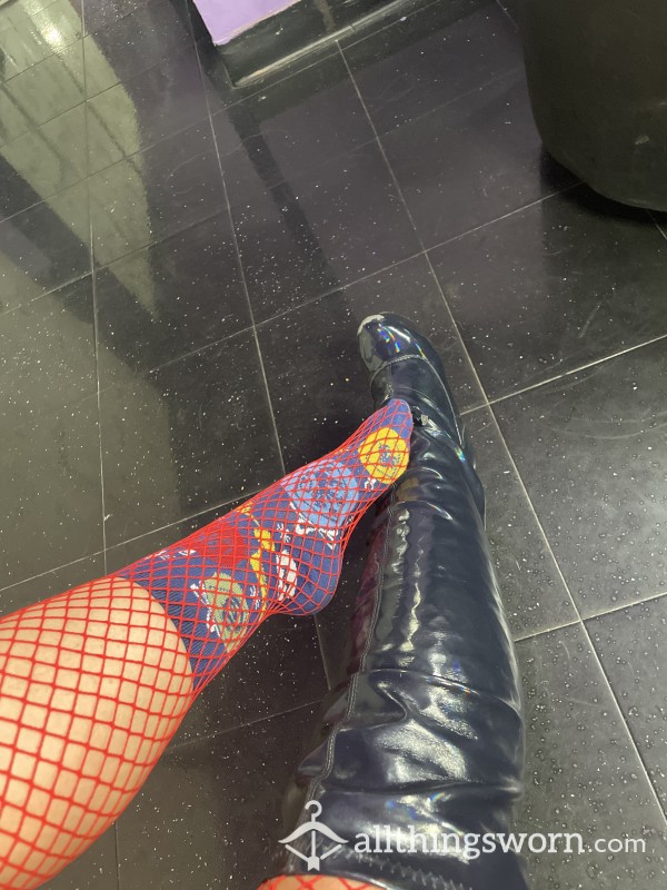 Sweet Sweaty Dancer Soaked Socks Worn For A Long Night In Thigh High Boots