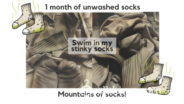 Swim In My Stinky 🧦 - 1 Month Of Unwashed Socks (10 Pairs Of Socks