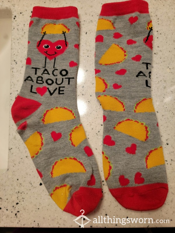 Taco About L❤️ve Socks 😋 Fits My Size 7.5 Feet