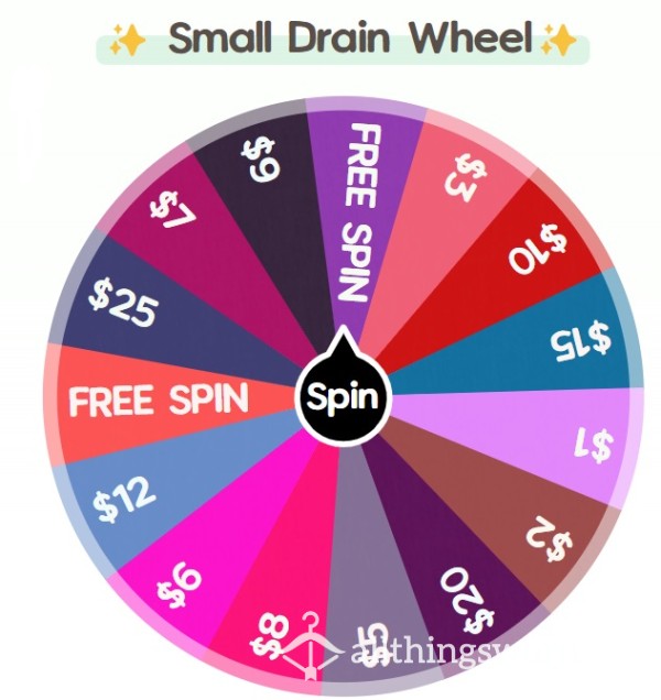 Take A Chance And Spin My Small Drain Wheel. I Deserve Your Money More Than You Do 😈   $1.00 Per Spin❤️  A Of Spin Will Be Provided!