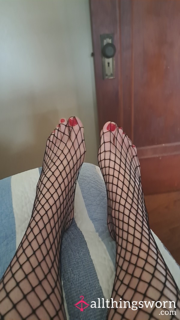 Taking Off Sexy Fishnets