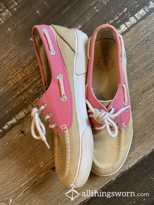 Tan / Pink US Polo Shoes