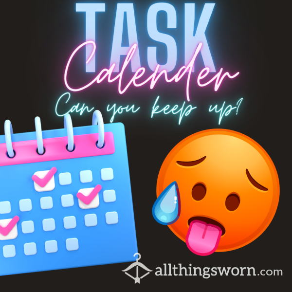 TASK CALENDER 💖😜 CAN YOU KEEP UP?