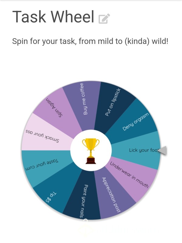 Task Wheel - Mild To (Kinda) Wild ✔️