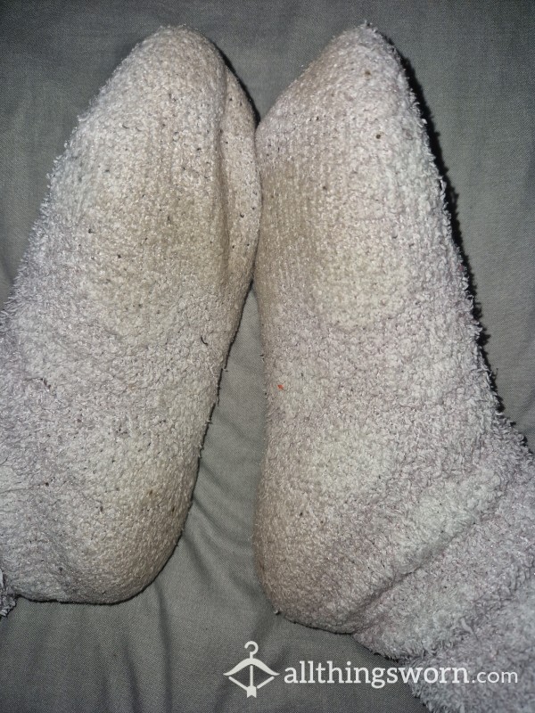 Tatty Worn Fluffy Bed Socks