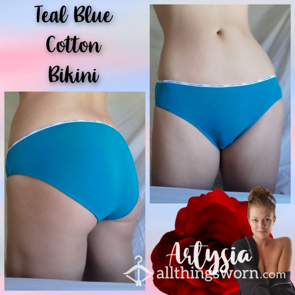 Teal Blue Cotton Bikini