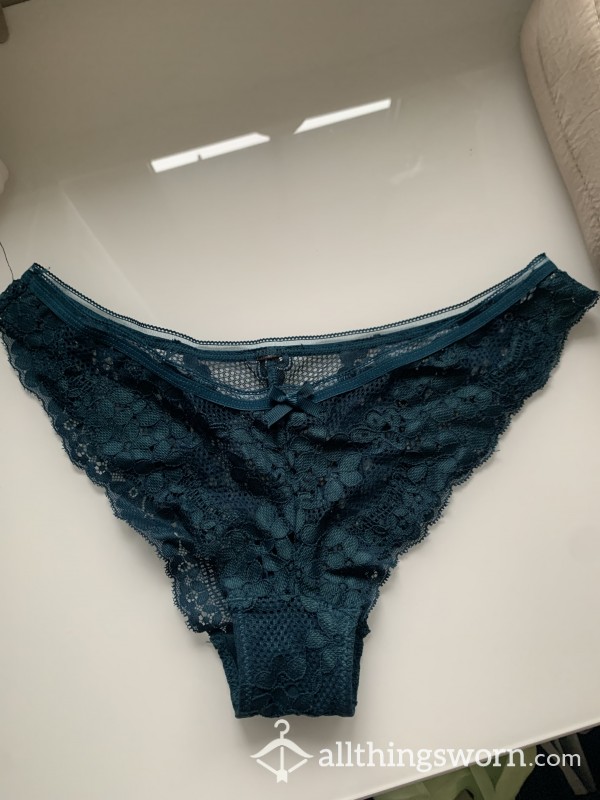 Teal Brazilian Lace Panties