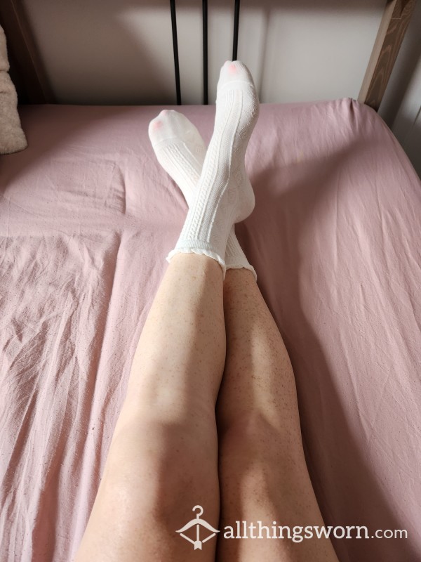 2 Day Worn White Socks