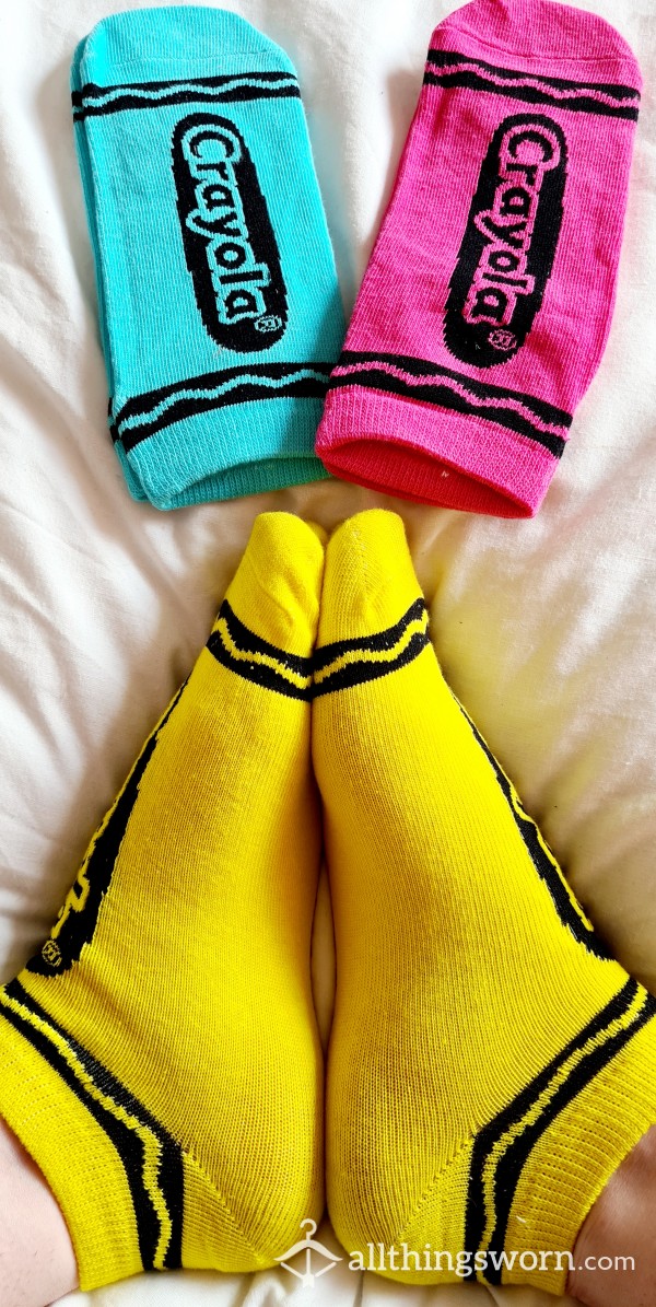 The Cutest Crayola Liner Socks. All Available For Wears. 24h Wear