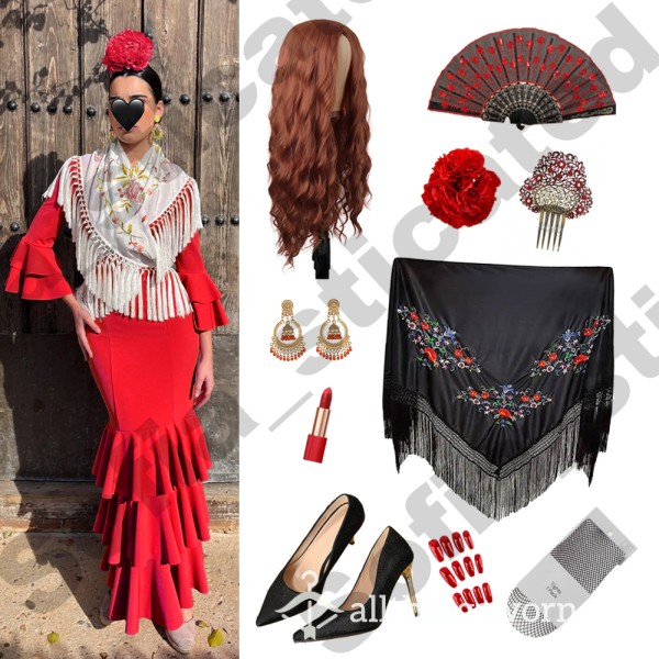 "The Spanish Flamenca Lux Sissy Kit" - Includes Full Look In Real High-quality Items