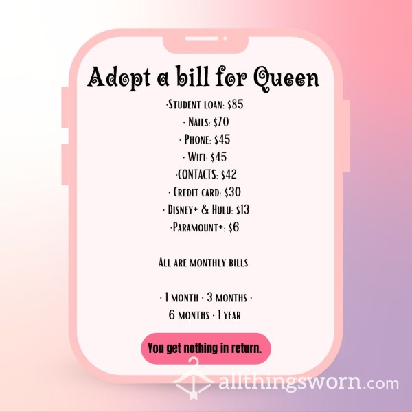 The Queen Says: Adopt A Bill