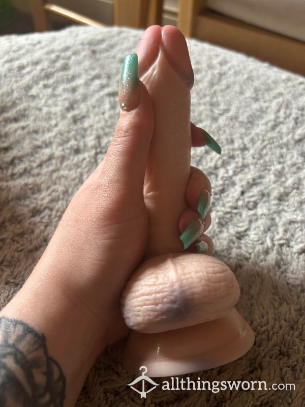 The Sad Sale Of My Favourite Dildo, It Got Ink Stained In My Handbag... Flesh Coloured Flexible Suction Dildo - Fully Functional, Will Be Used One Last Time Before Sending (if Requested)