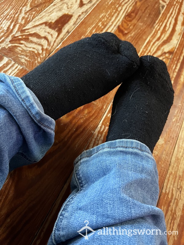 Stinky Thick Black Ankle Socks 🧦 3 Day Wear Included 😈