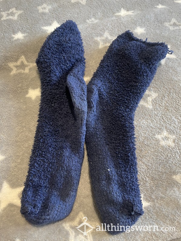 Thick Fluffy Sparkly Navy Socks 🧦