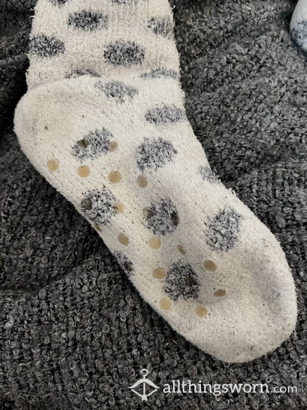Thick Fuzzy Well-worn Socks