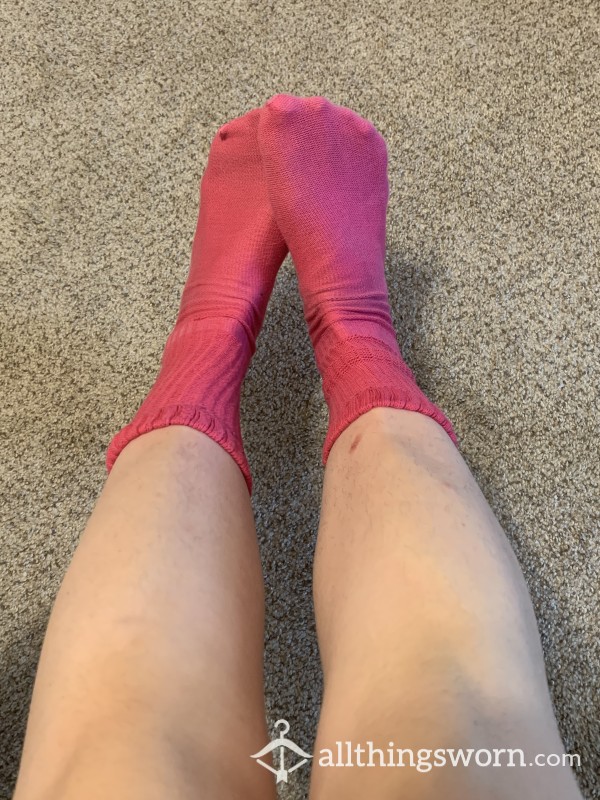 Thick Pink Tall Socks