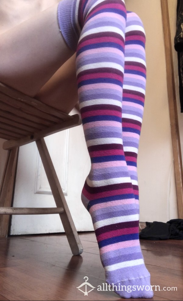 Thigh High Candy Stripe Socks