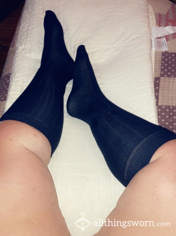 Thin Black Cotton Socks
