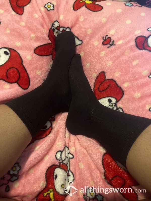 Thin Black Work Socks