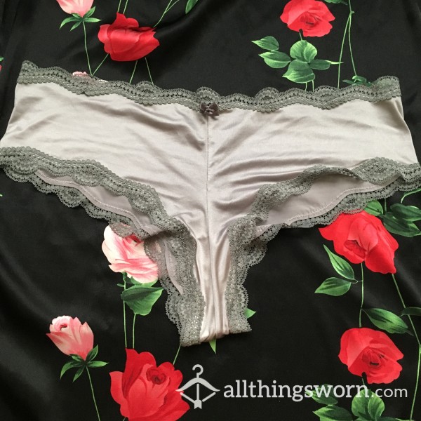 Thin Grey & Laced Trimed Panties