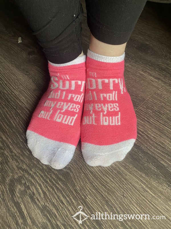 Thin Pink Ankle Socks