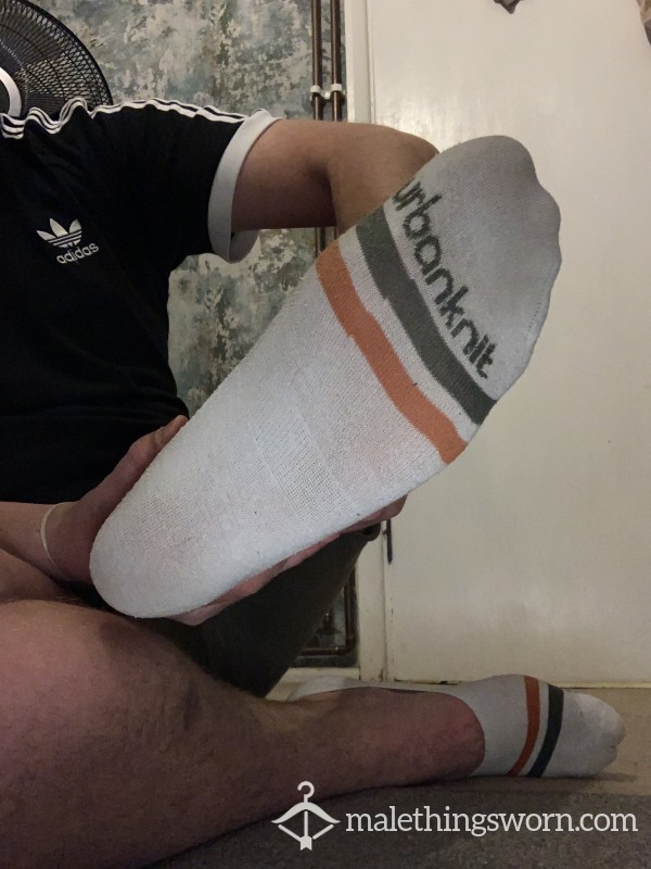 Thin White Trainer Socks UK 13 Feet
