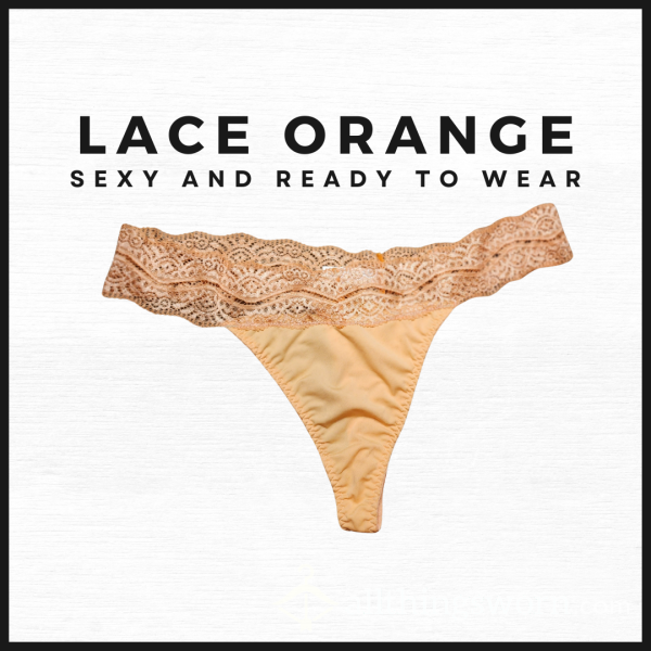 Thong :: Lace Orange