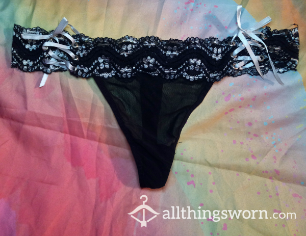 Thong With Hip Lace-up Details