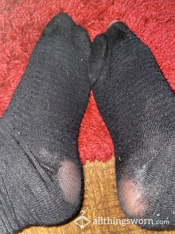 Threadbare Socks With Hole In