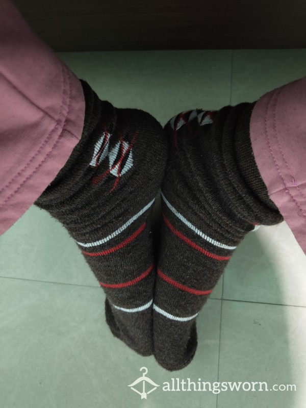 2-Week Worn Socks With Residual Foot Peels In Them