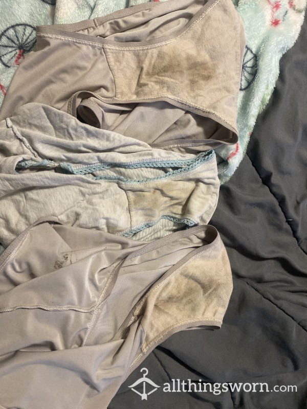 Three Pair Of Stained And Cummed In Panties