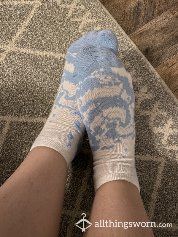 Tie Dye Blue/white Socks