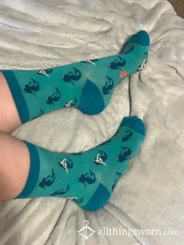 Tight Mermaid Socks Worn 24 Hours (+$5/extra Day)
