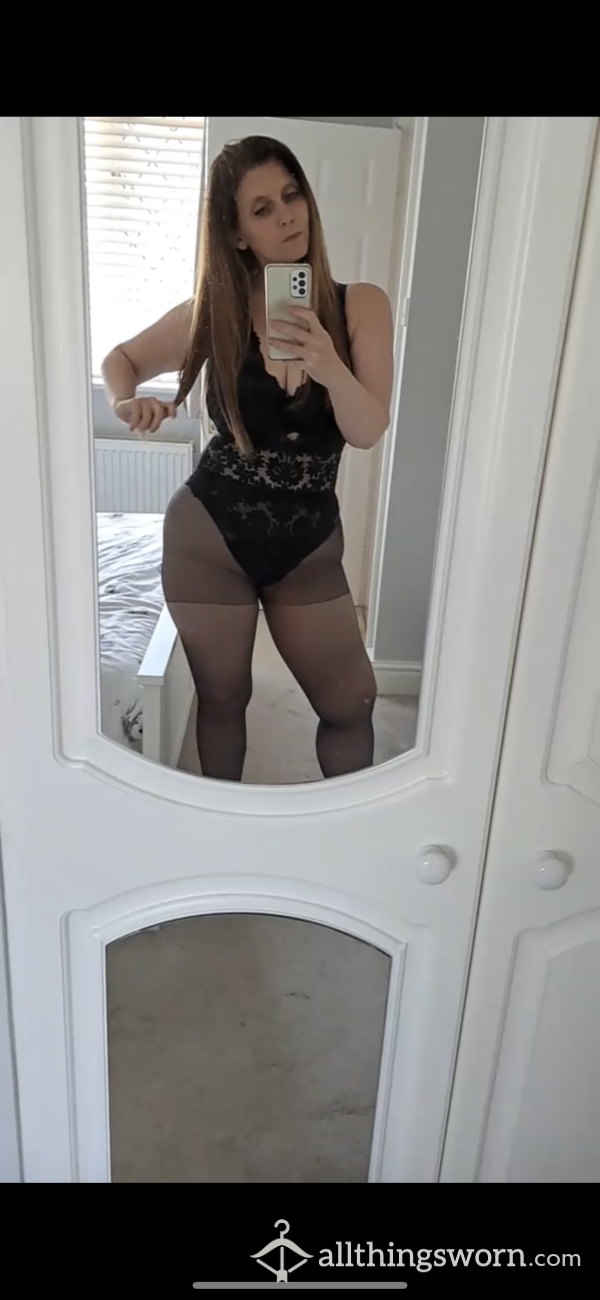 Tights / Heels And A Lace Bodysuit