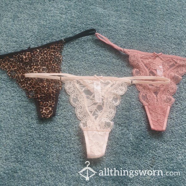 Tiny Little Lacey G Strings, The Choice Is Yours!