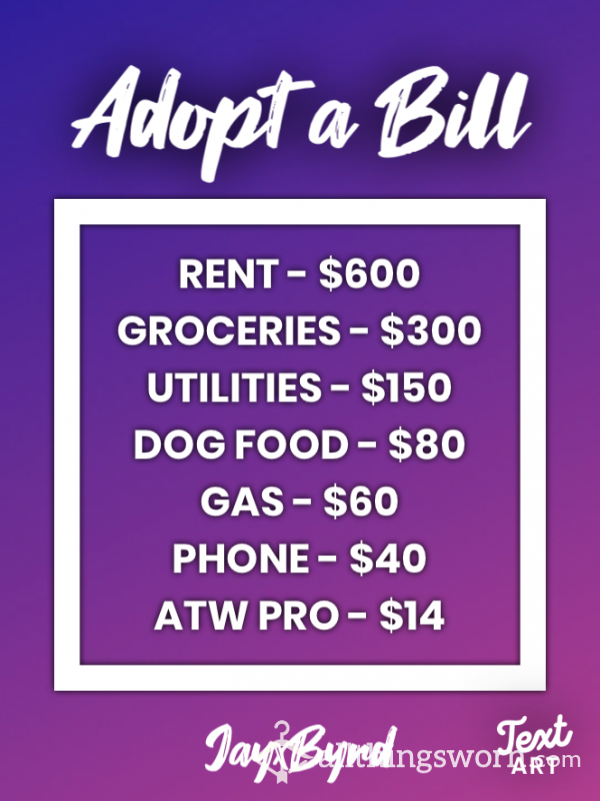 Tips And Adopt-a-Bill