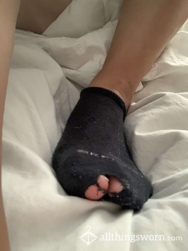 Torn/Very Worn Black Socks